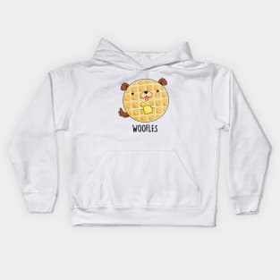 Woofle Cute Doggy Waffle Pun Kids Hoodie